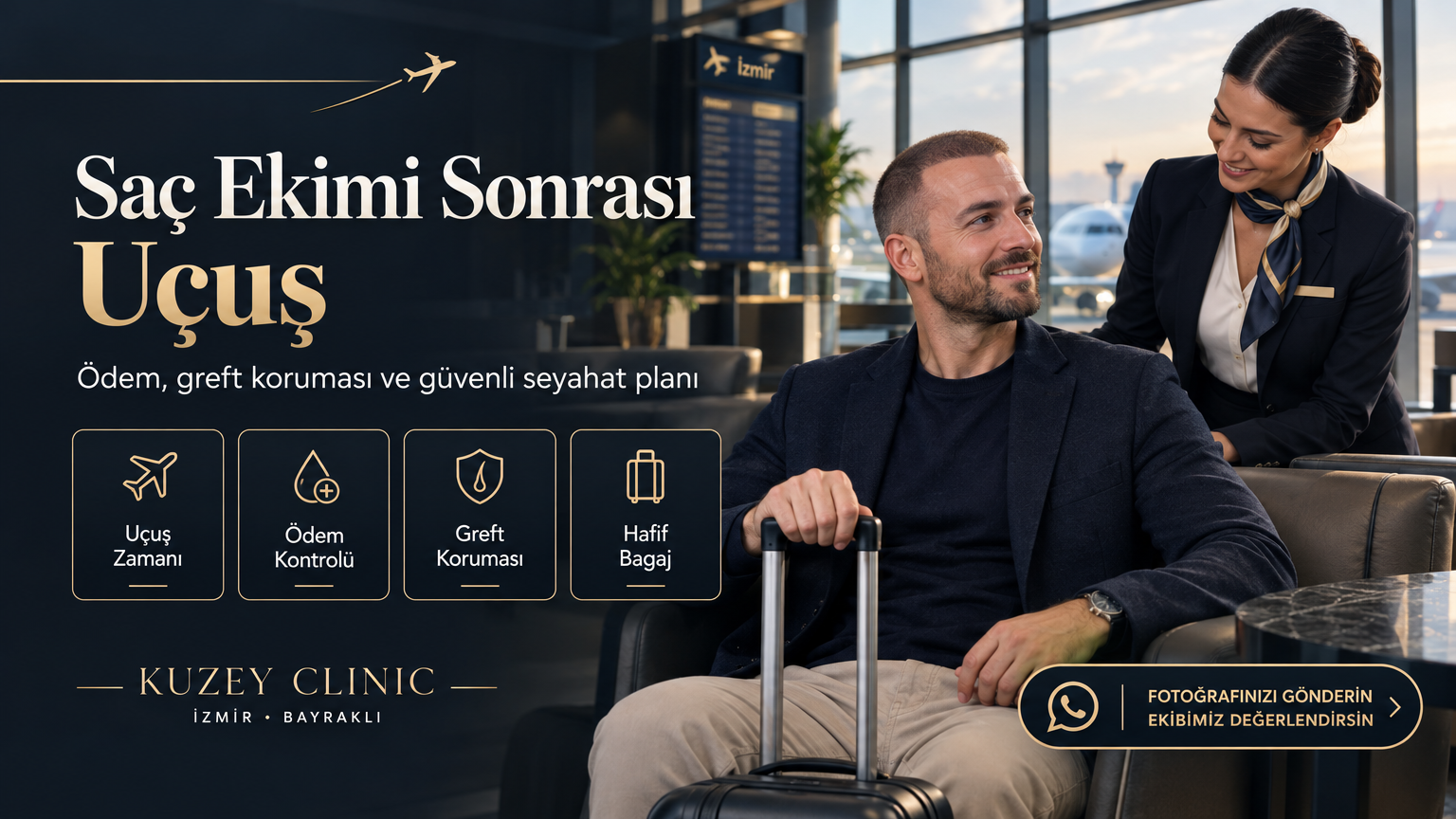 Saç Ekimi Sonrası Uçak Yolculuğu Ne Zaman Yapılır Ödem ve Seyahat Rehberi   Kuzey Clinic İzmir